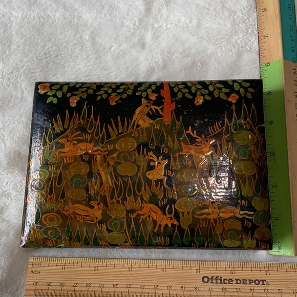 Vintage box lacquered deers - Picture 17 of 17